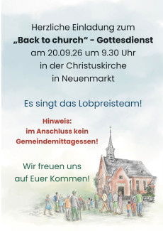 Gottesdienst "Back to church"